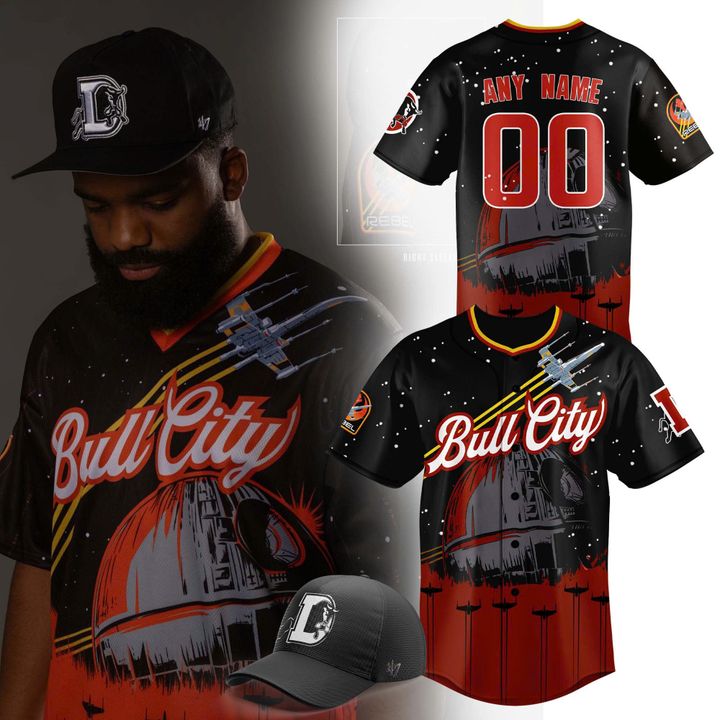 Durham Bulls X Star Wars "Bull City" Personalized Baseball Jersey Durham Bulls X Star Wars "Bull City" Personalized Baseball Jersey