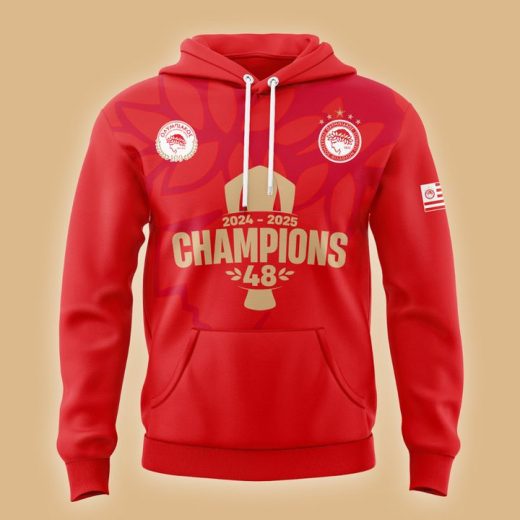 Olympiacos Fc 2024-2025 Greek Champions Special Hoodie