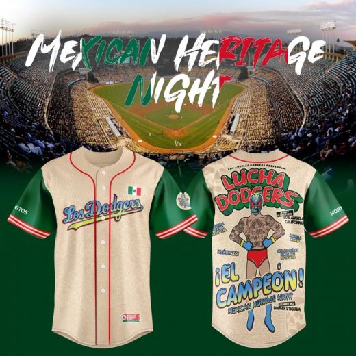 Los Angeles Dodgers x Lucha Dodgers Mexican Heritage Night Baseball Jersey