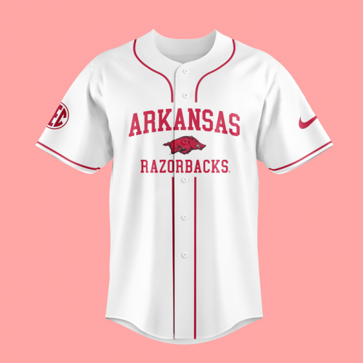Arkansas Razorback Baseball 2025 First To 40 Baseball Jersey