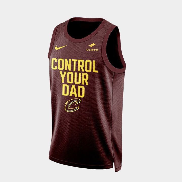 Cleveland Cavaliers NBA "Control Your Dad" Basketball Jersey Cleveland Cavaliers NBA "Control Your Dad" Basketball Jersey