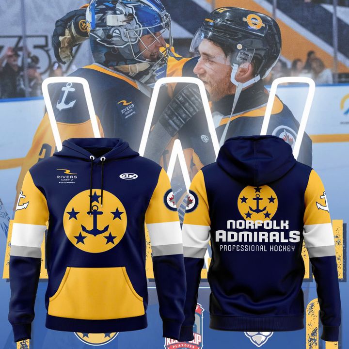 Norfolk Admirals 2025 ECHL Kelly Cup Playoffs Hoodie Norfolk Admirals 2025 ECHL Kelly Cup Playoffs Hoodie