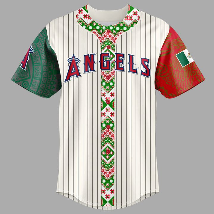 Los Angeles Angels 2025 Mexican Heritage Night Baseball Jersey Los Angeles Angels 2025 Mexican Heritage Night Baseball Jersey