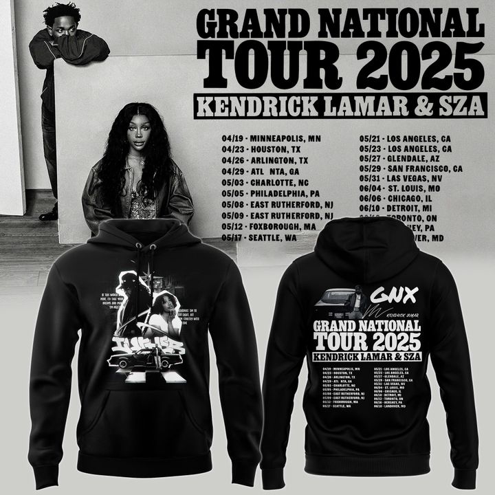 Kendrick Lamar x SZA Grand National Tour 2025 Hoodie Kendrick Lamar x SZA Grand National Tour 2025 Hoodie