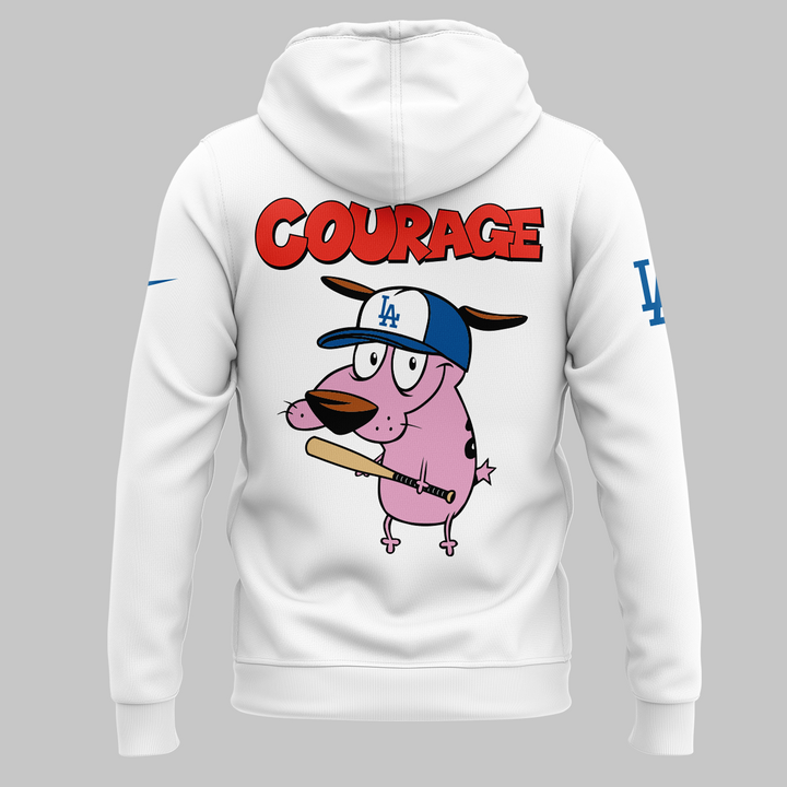 Los Angeles Dodgers x Courage Dog 2025 Hoodie Los Angeles Dodgers x Courage Dog 2025 Hoodie
