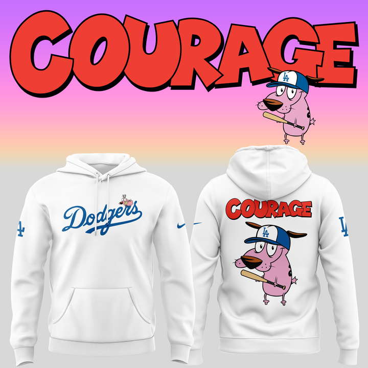 Los Angeles Dodgers x Courage Dog 2025 Hoodie Los Angeles Dodgers x Courage Dog 2025 Hoodie