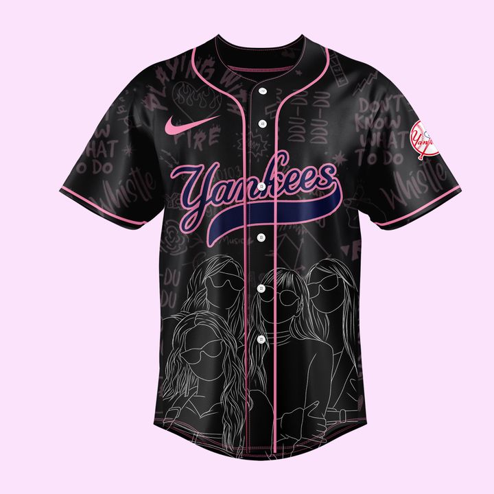 New York Yankees x BLACKPINK Baseball Jersey New York Yankees x BLACKPINK Baseball Jersey