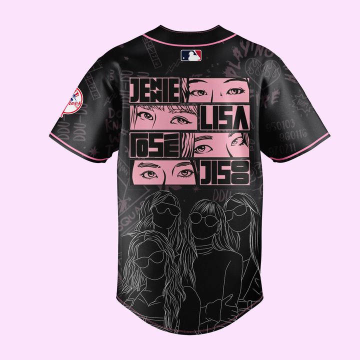 New York Yankees x BLACKPINK Baseball Jersey New York Yankees x BLACKPINK Baseball Jersey