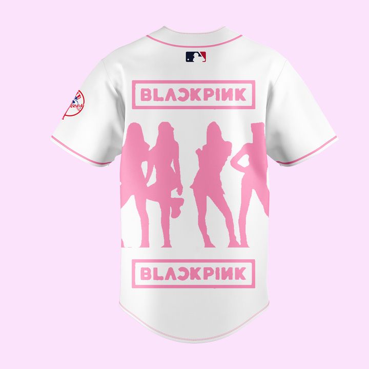 New York Yankees x BLACKPINK Limited Edition White Baseball Jersey New York Yankees x BLACKPINK Limited Edition White Baseball Jersey