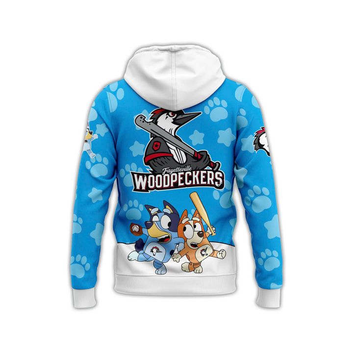 Fayetteville Woodpeckers x Bluey Day Special Hoodie Fayetteville Woodpeckers x Bluey Day Special Hoodie