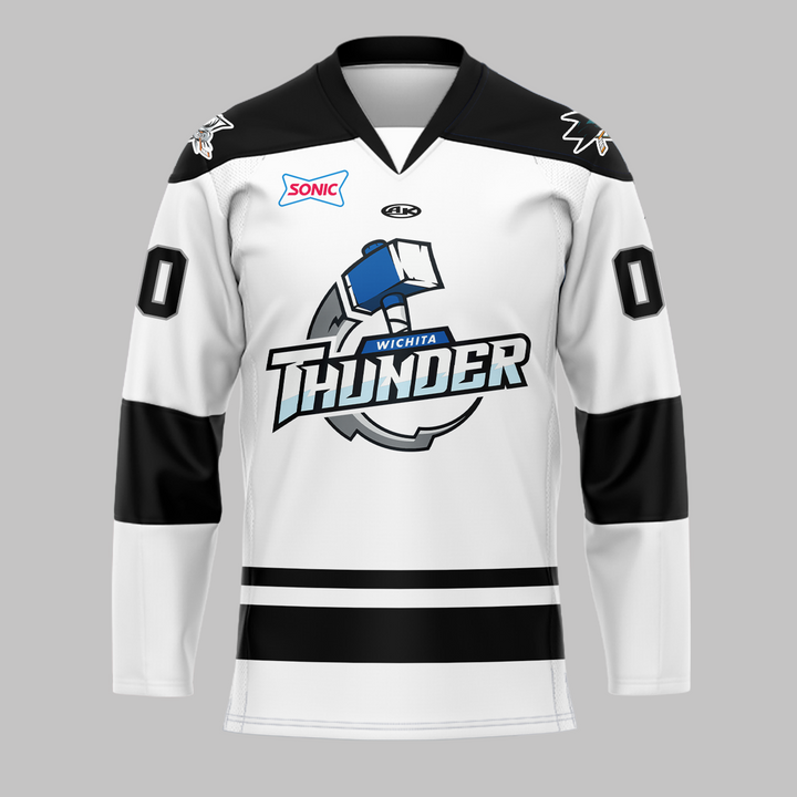 Wichita Thunder Special New 2025 Personalized Hockey Jersey - White Wichita Thunder Special New 2025 Personalized Hockey Jersey - White