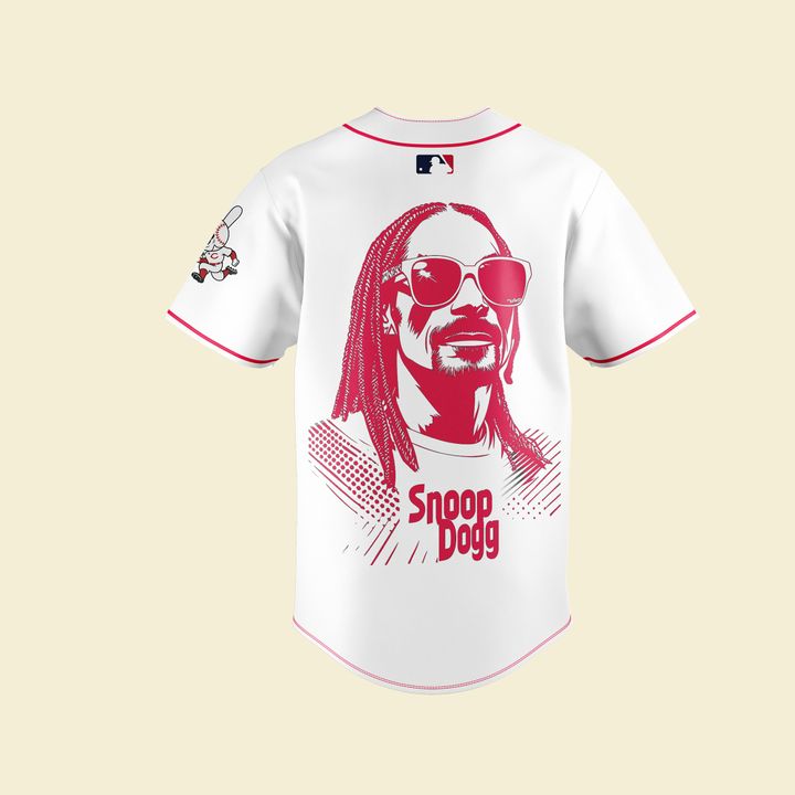 Cincinnati Reds x Snoop Dogg Post-Game Concert White Baseball Jersey Cincinnati Reds x Snoop Dogg Post-Game Concert White Baseball Jersey