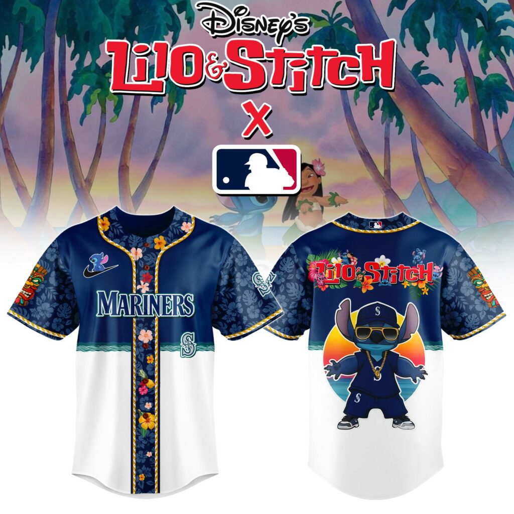 Seattle Mariners MLB x Lilo & Stitch Jersey Seattle Mariners MLB x Lilo & Stitch Jersey