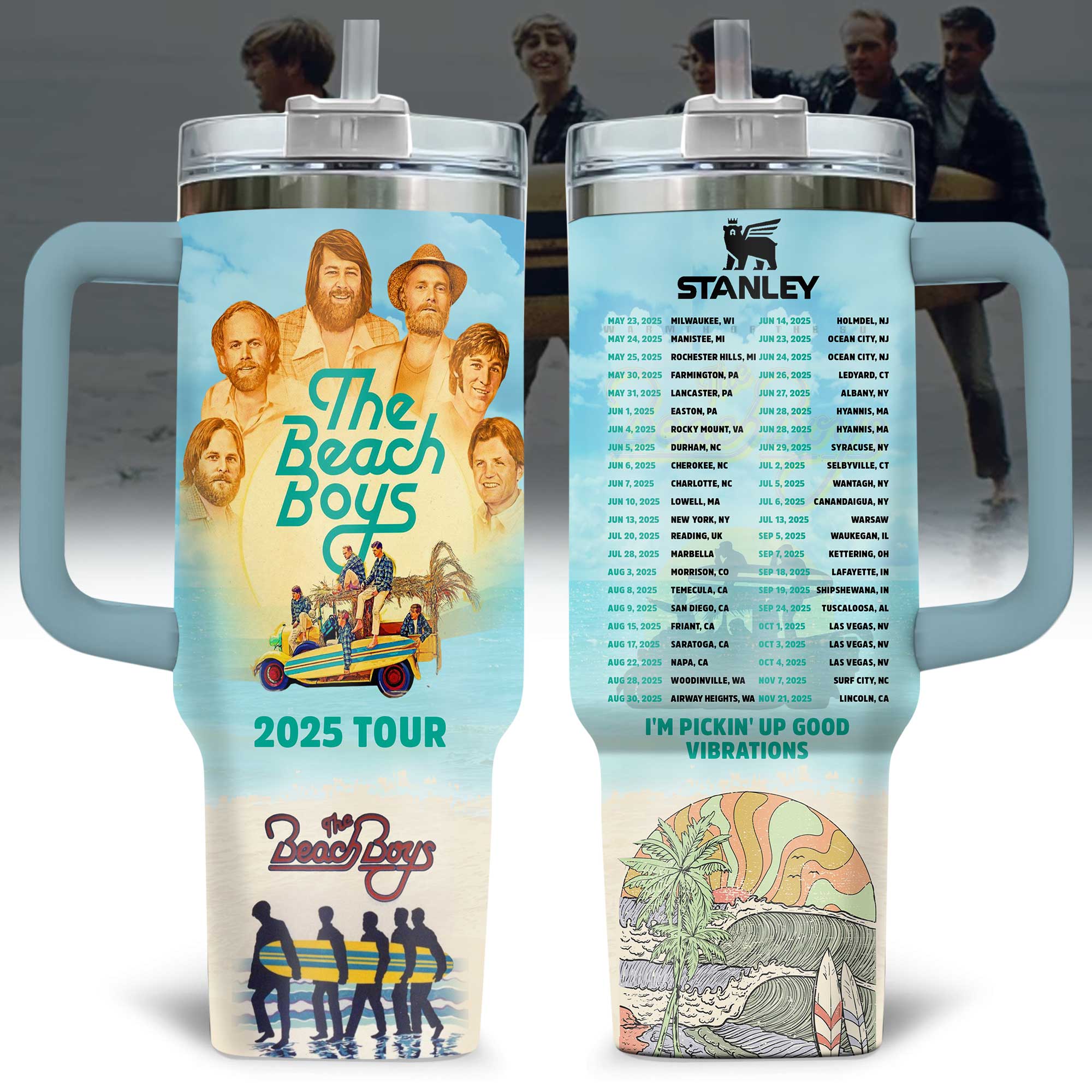 The Beach Boys 2025 Tour Special Stanley Tumbler The Beach Boys 2025 Tour Special Stanley Tumbler