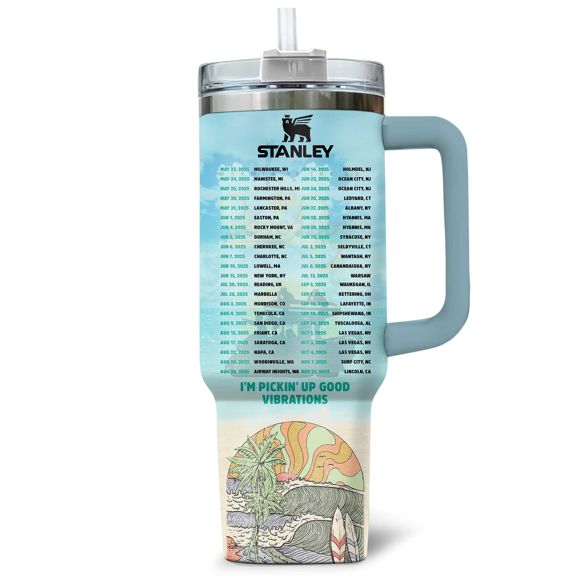 The Beach Boys 2025 Tour Special Stanley Tumbler The Beach Boys 2025 Tour Special Stanley Tumbler