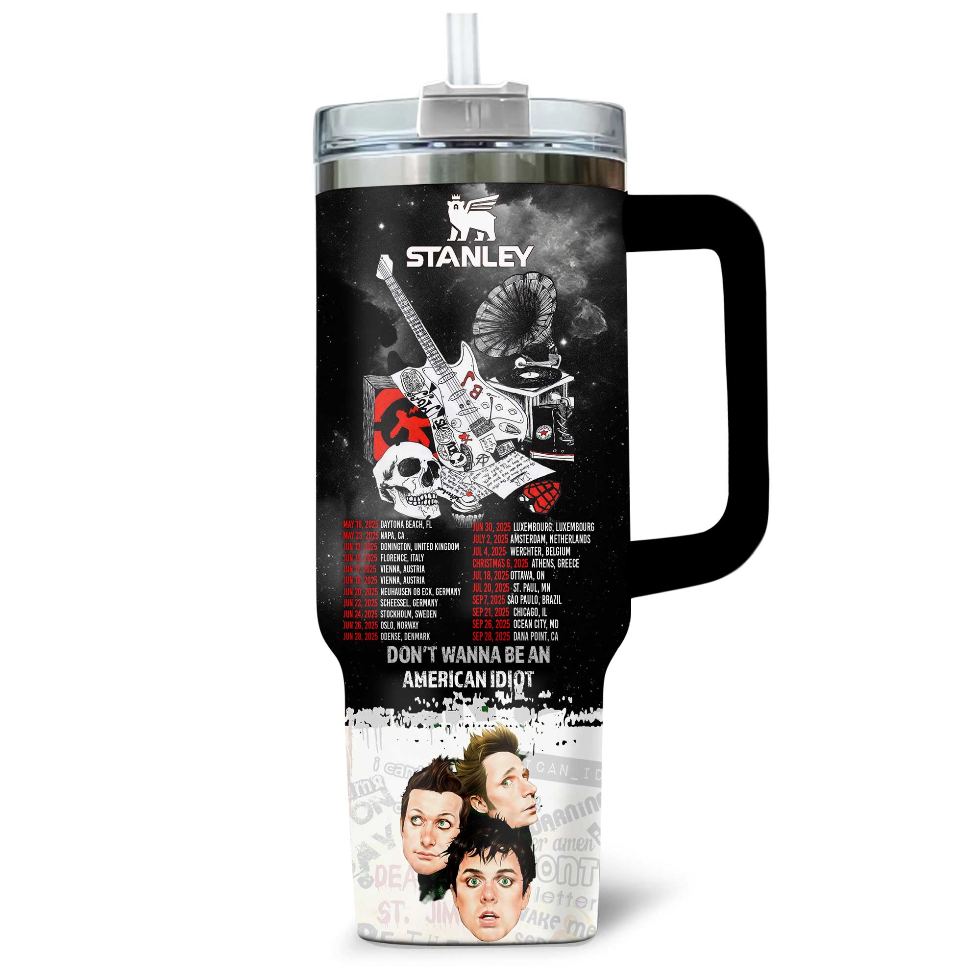 Green Day Tour 2025 Don't Wanna Be An American Idiot Stanley Tumbler Green Day Tour 2025 Don't Wanna Be An American Idiot Stanley Tumbler