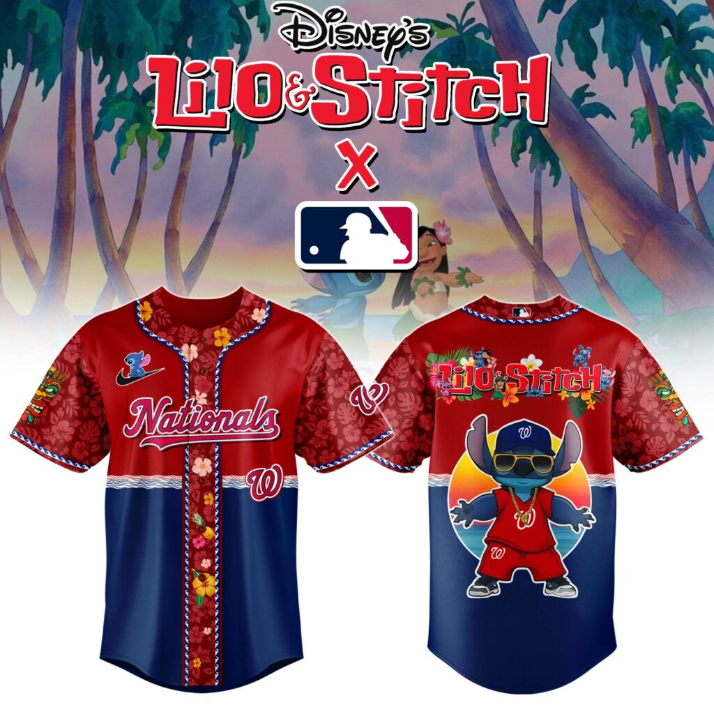 Washington Nationals MLB x Lilo & Stitch Jersey Washington Nationals MLB x Lilo & Stitch Jersey