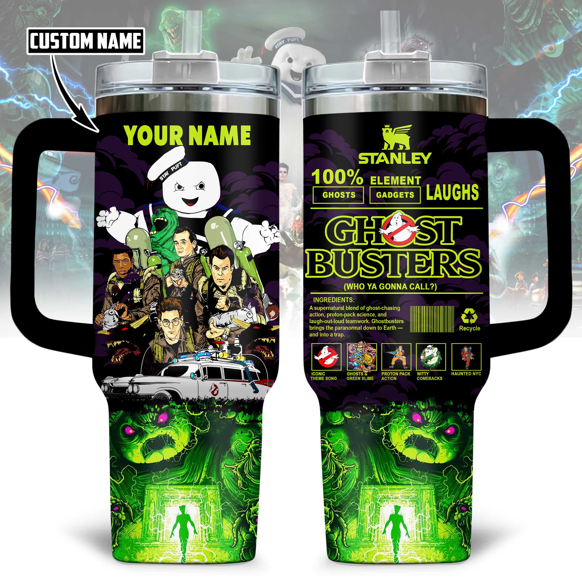 Ghostbusters Who Ya Gonna Call Personalized Stanley Tumbler Ghostbusters Who Ya Gonna Call Personalized Stanley Tumbler