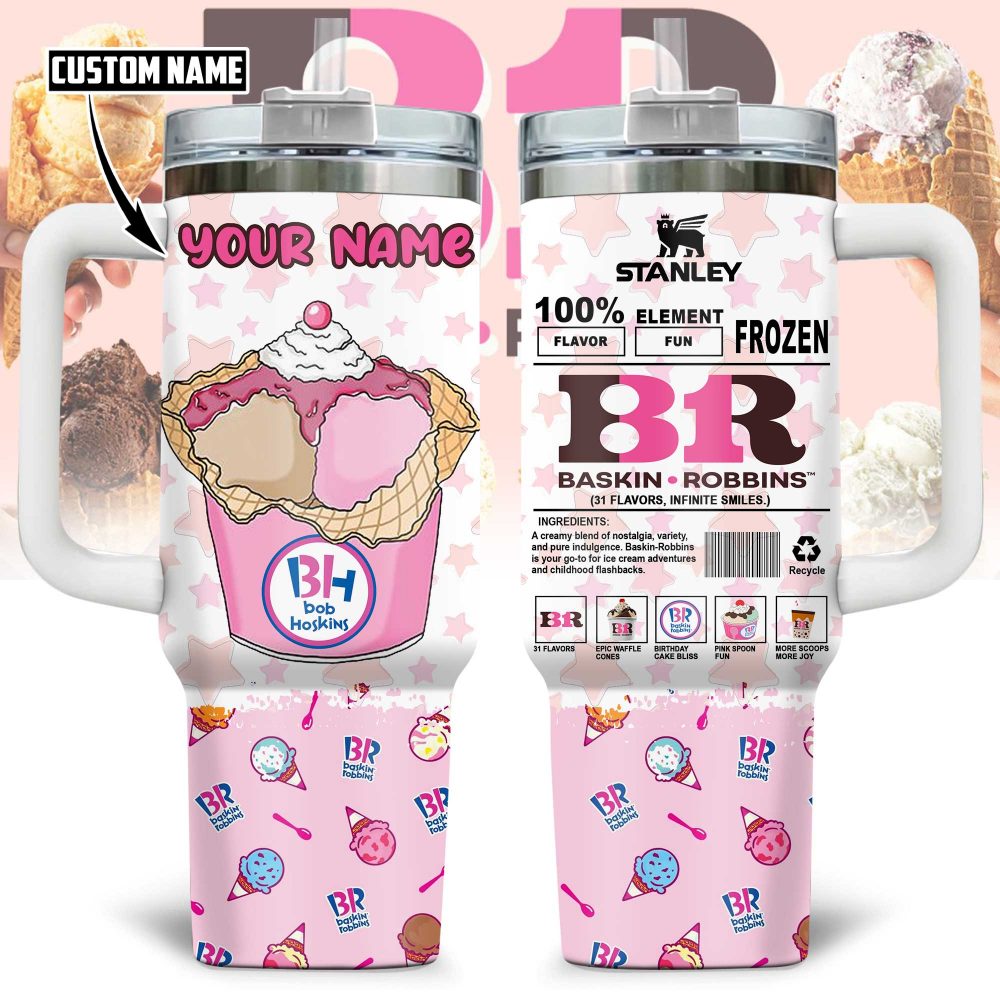 Baskin Robbins 2025 Custom Name Stanley Tumbler