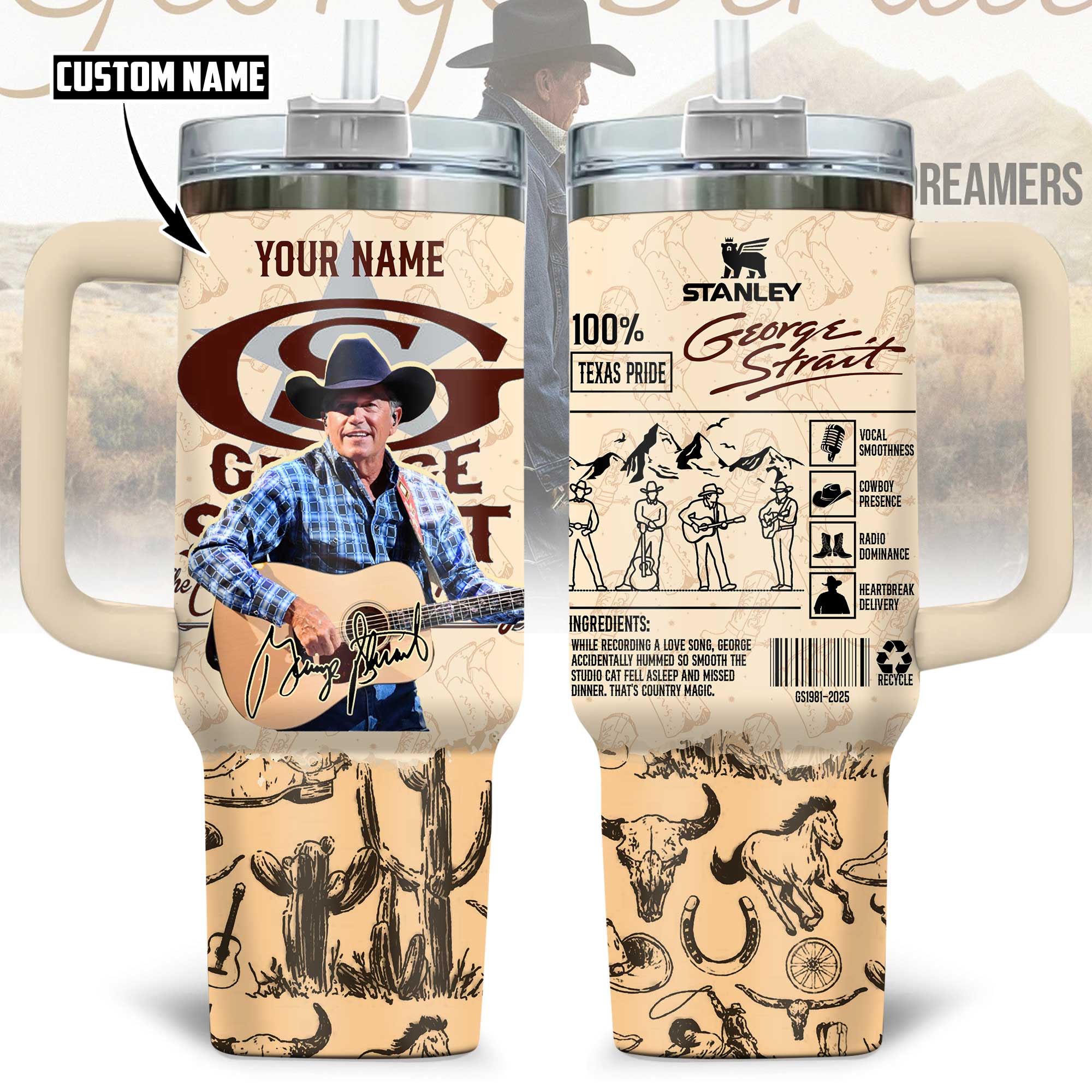George Strait American Singer 2025 New Stanley Tumbler George Strait American Singer 2025 New Stanley Tumbler
