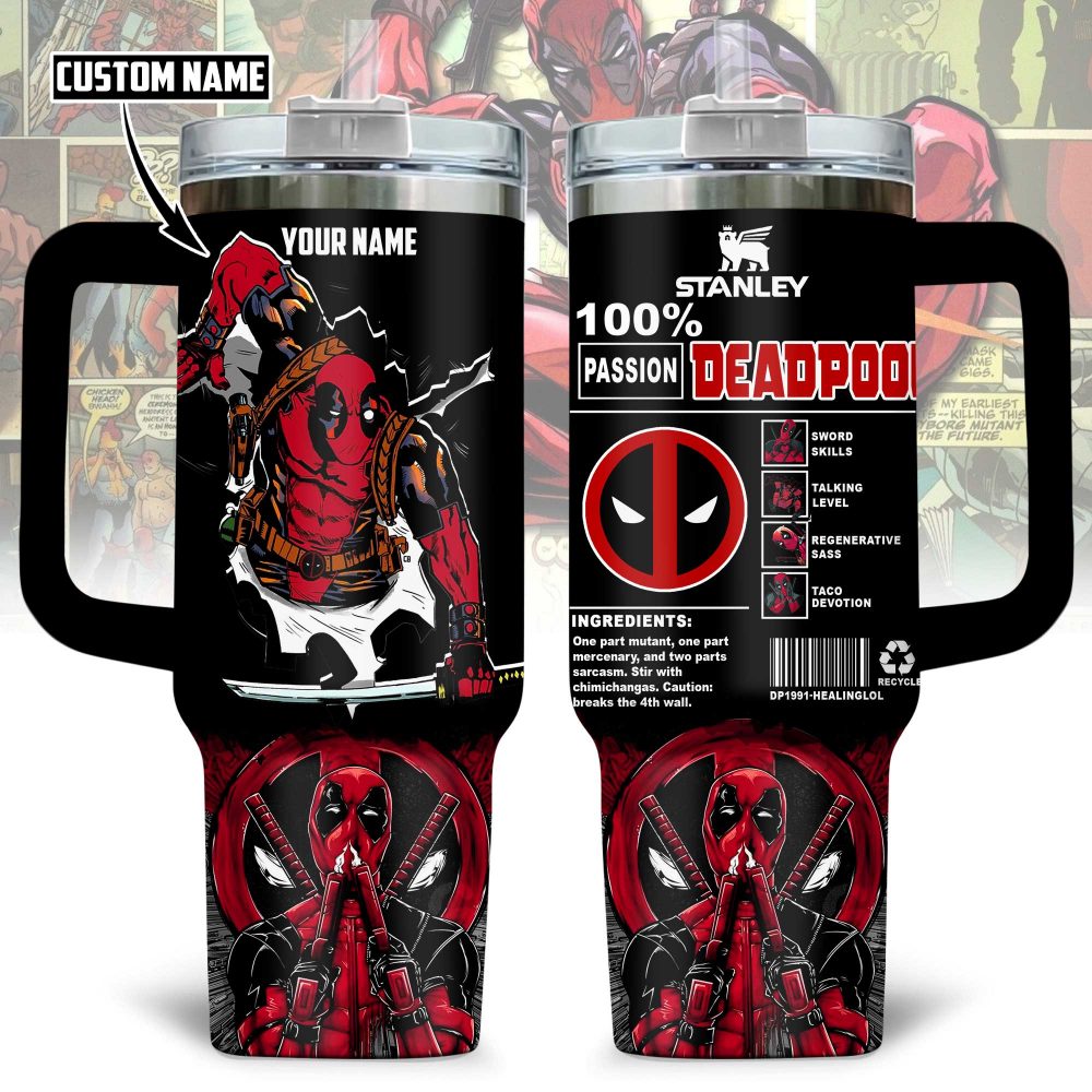 Deadpool Marvel Studio New Custom Name Stnaley Tumbler