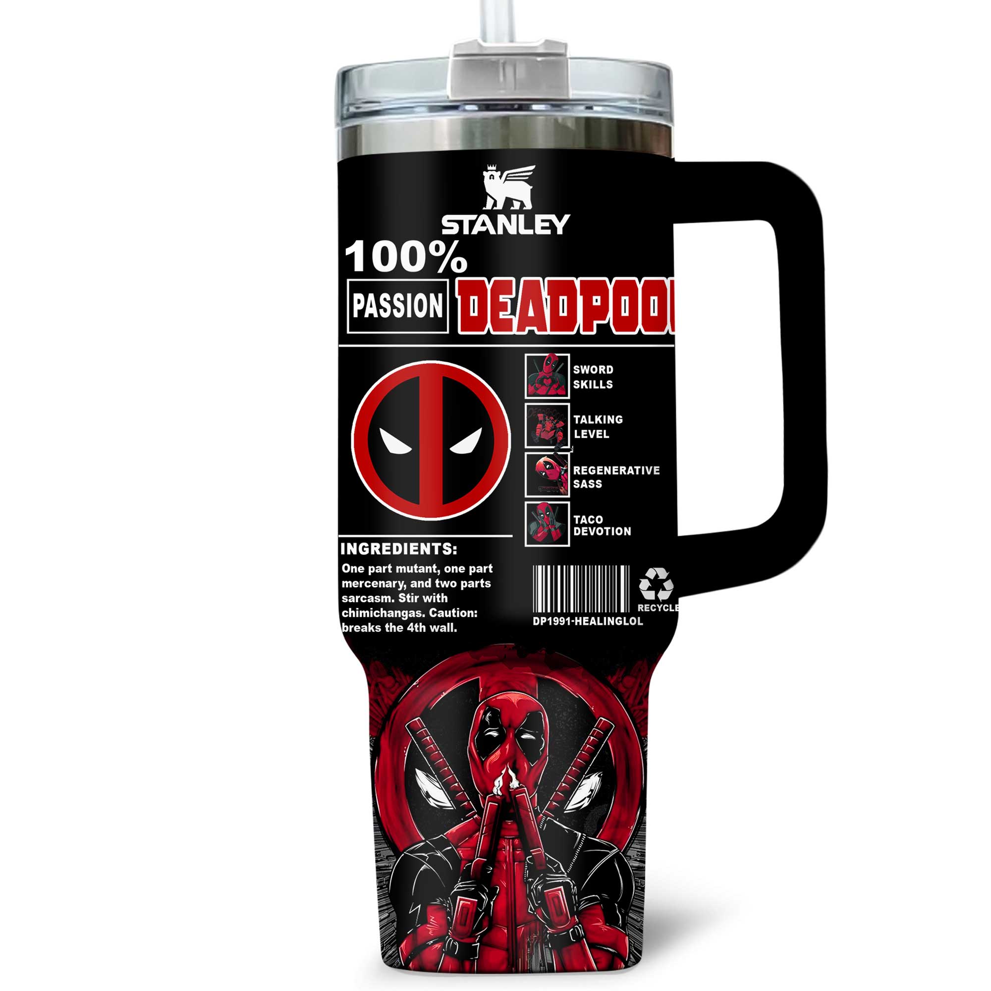 Deadpool Marvel Studio New Custom Name Stnaley Tumbler Deadpool Marvel Studio New Custom Name Stnaley Tumbler