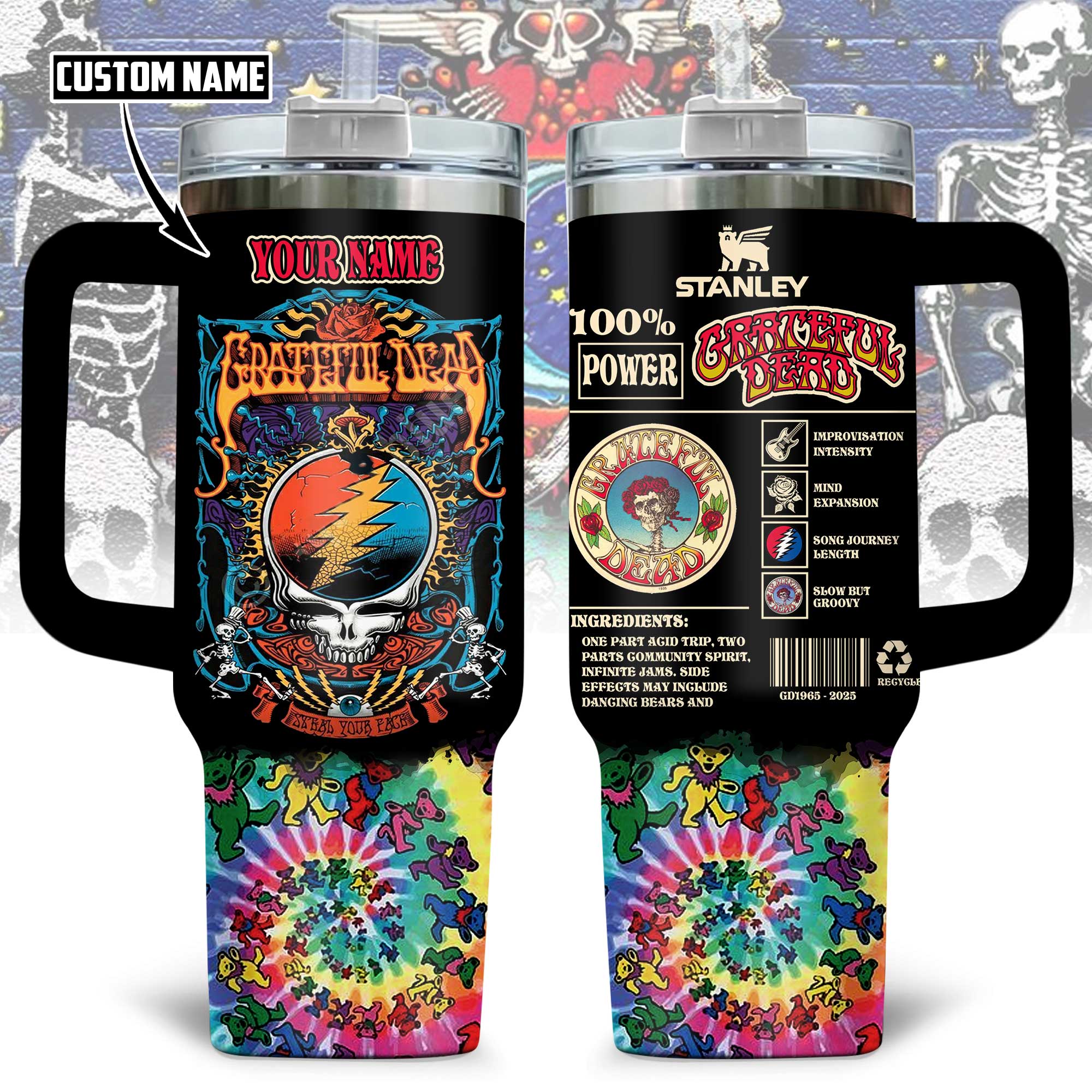 Stealie "GRATEFUL DEAD" Limited Edition Stanley Tumbler Stealie "GRATEFUL DEAD" Limited Edition Stanley Tumbler