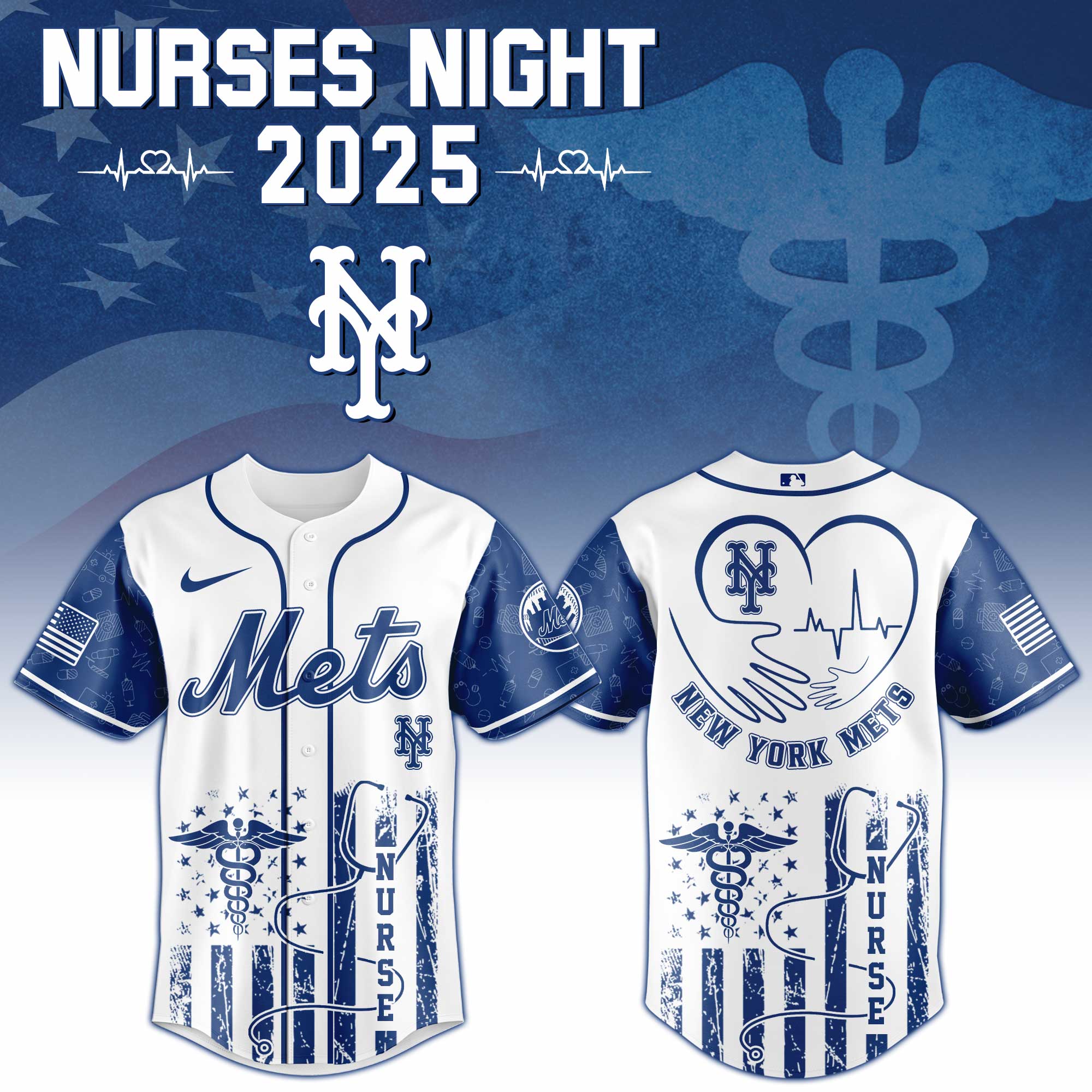New York Mets x Nurses Night Exclusive Design Jersey New York Mets x Nurses Night Exclusive Design Jersey
