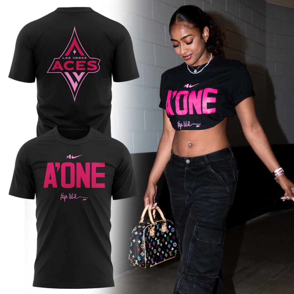 Las Vegas Aces x A’ja Wilson “A’ONE” 2025 Black Shirt