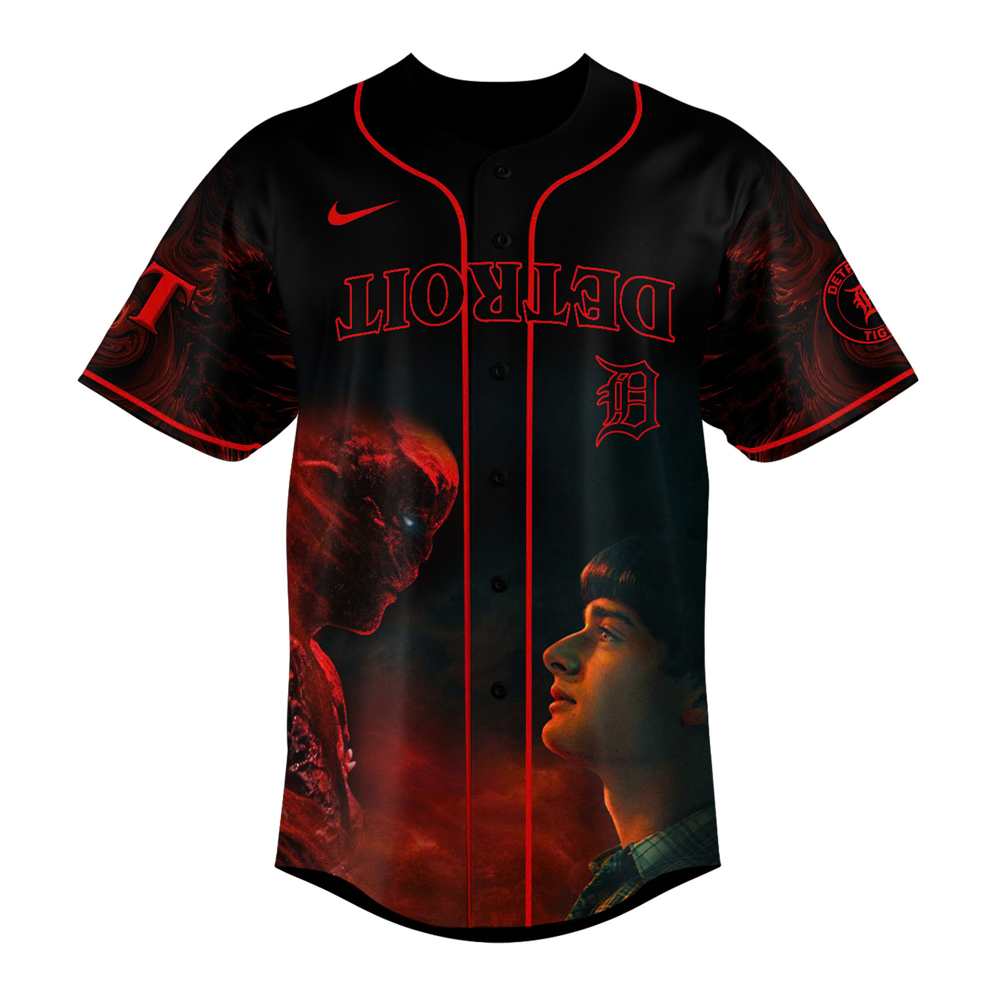 Detroit Tigers x Stranger Things 2025 Baseball Jersey Detroit Tigers x Stranger Things 2025 Baseball Jersey