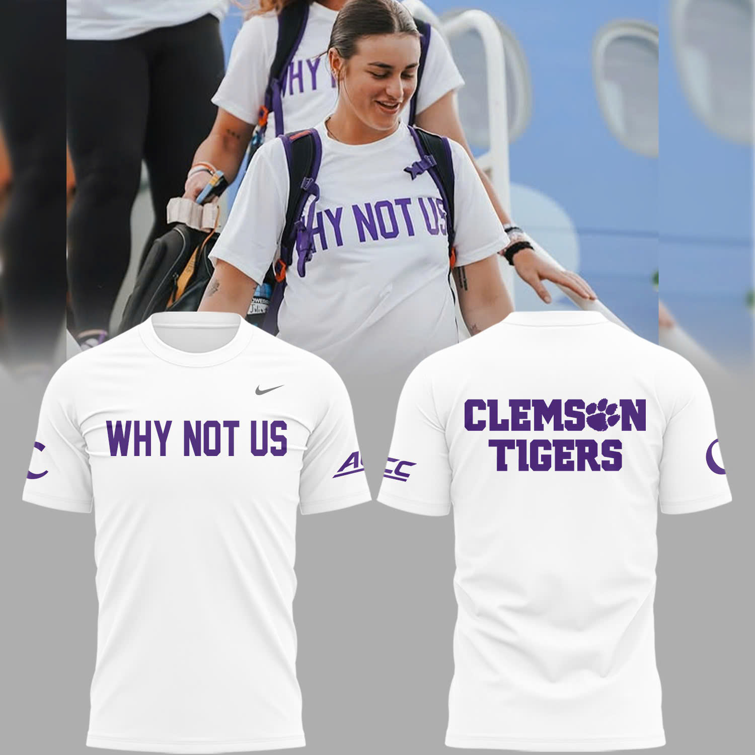 Clemson Tigers "Why Not US" 2025 T-shirt Clemson Tigers "Why Not US" 2025 T-shirt