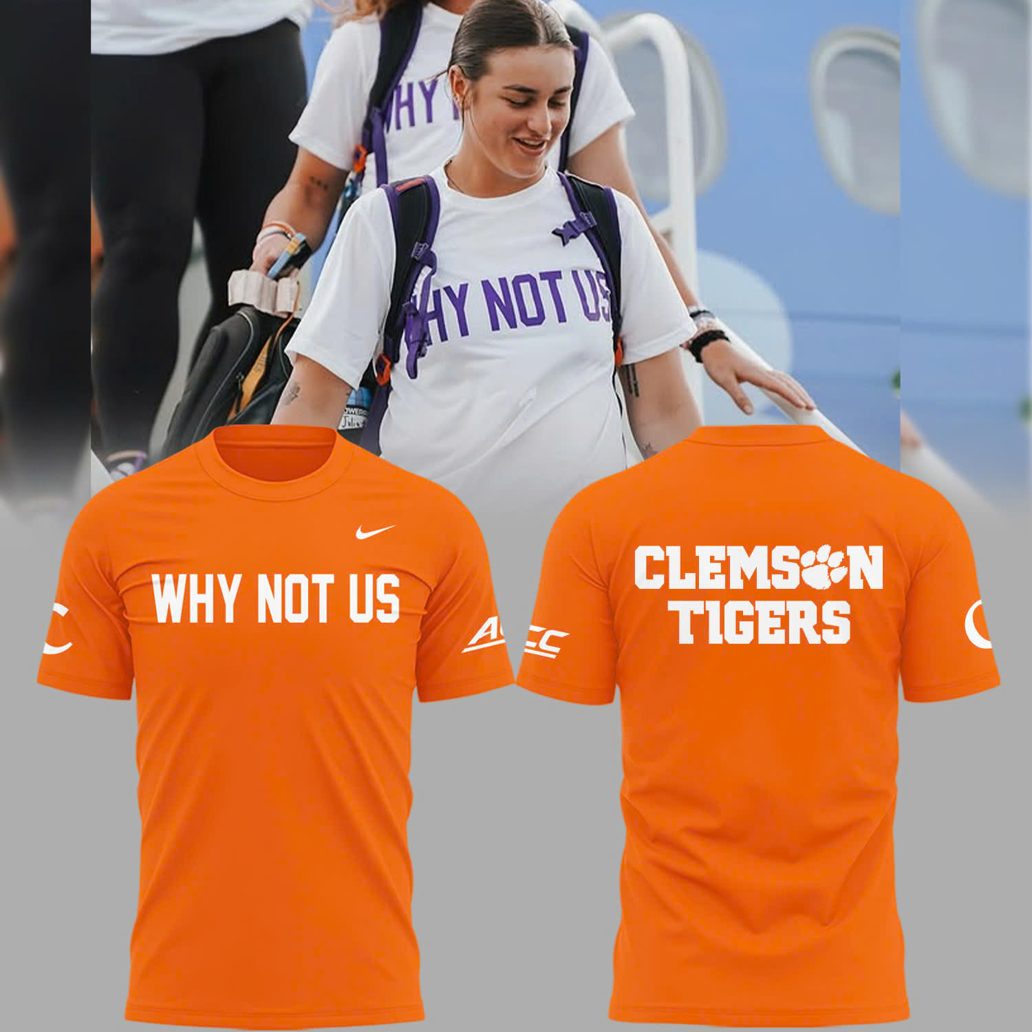 Clemson Tigers "Why Not US" 2025 T-shirt Clemson Tigers "Why Not US" 2025 T-shirt