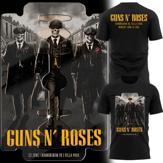 Guns N' Roses World Tour to Birmingham 2025 Black Shirt
