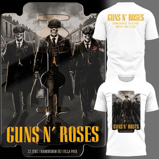 Guns N' Roses World Tour to Birmingham 2025 White Shirt