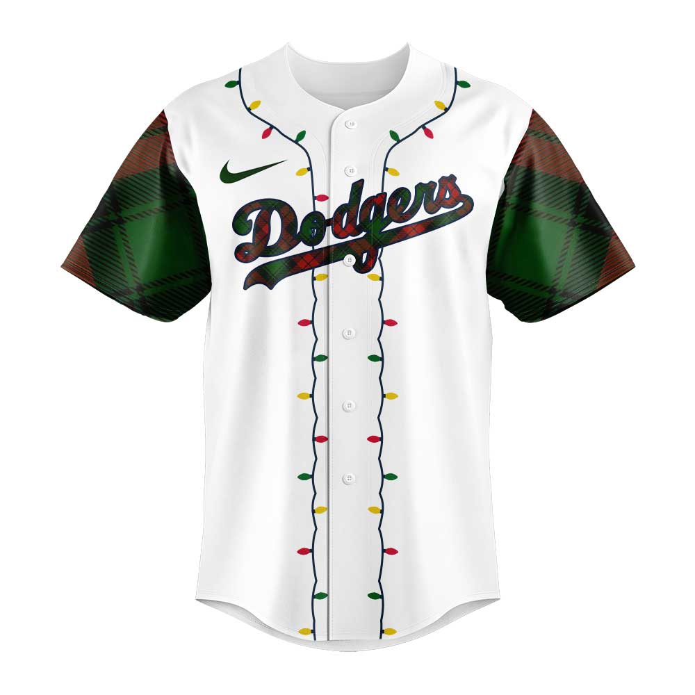 Los Angeles Dodgers x Hallmark Channel Christmas in July Baseball Jersey 2025 Los Angeles Dodgers x Hallmark Channel Christmas in July Baseball Jersey 2025