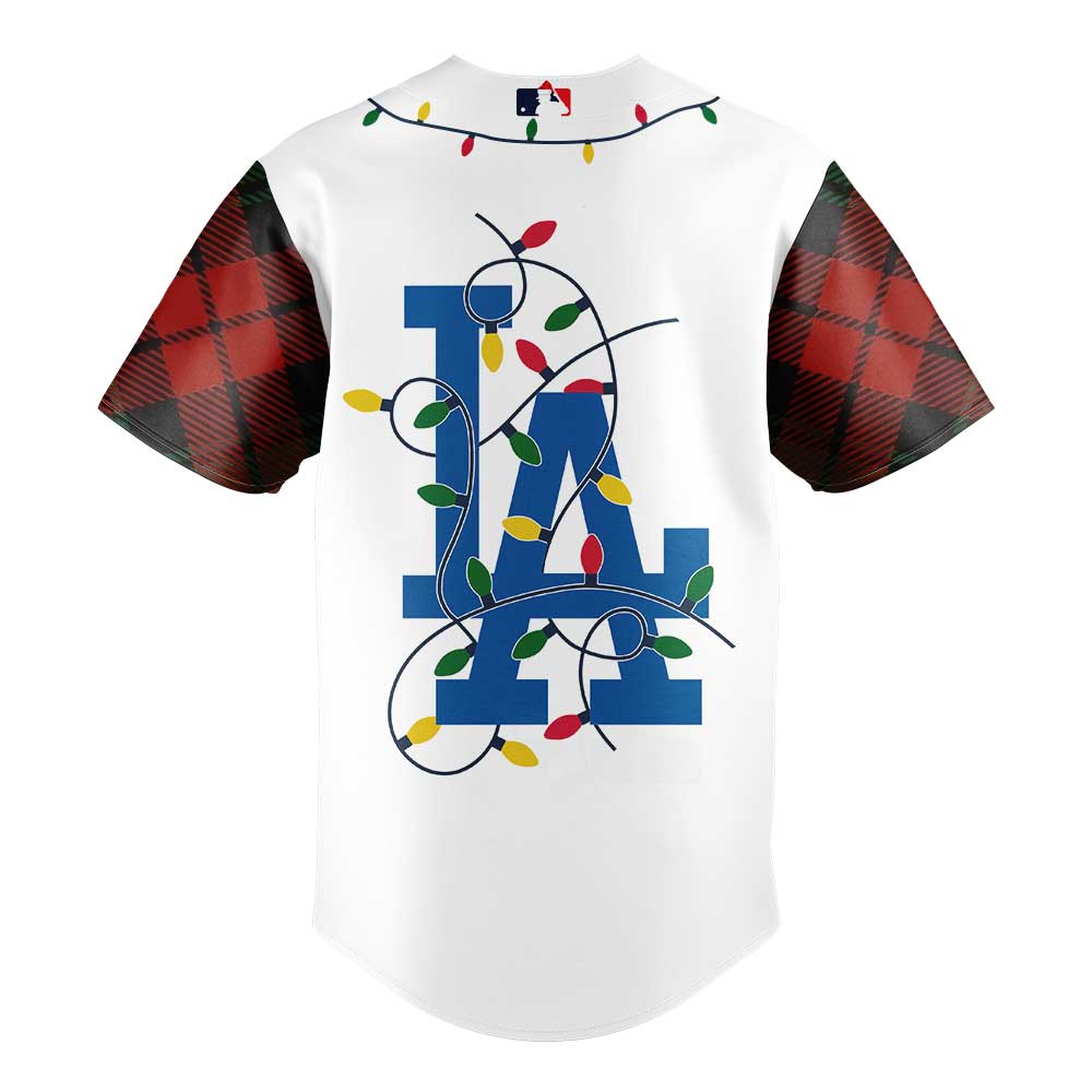 Los Angeles Dodgers x Hallmark Channel Christmas in July Baseball Jersey 2025 Los Angeles Dodgers x Hallmark Channel Christmas in July Baseball Jersey 2025