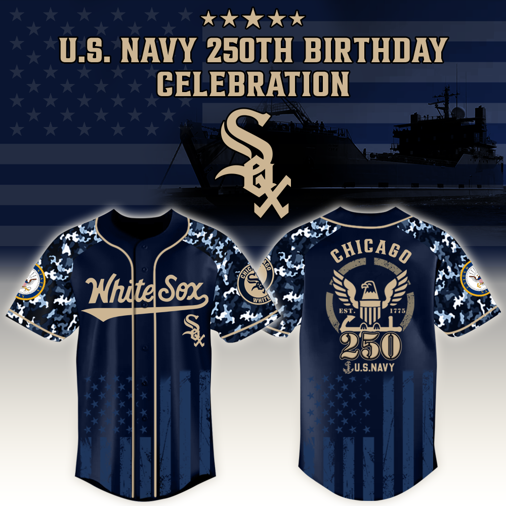 Chicago White Sox x US Navy 250th Birthday Edition 3D Baseball Jersey Chicago White Sox x US Navy 250th Birthday Edition 3D Baseball Jersey