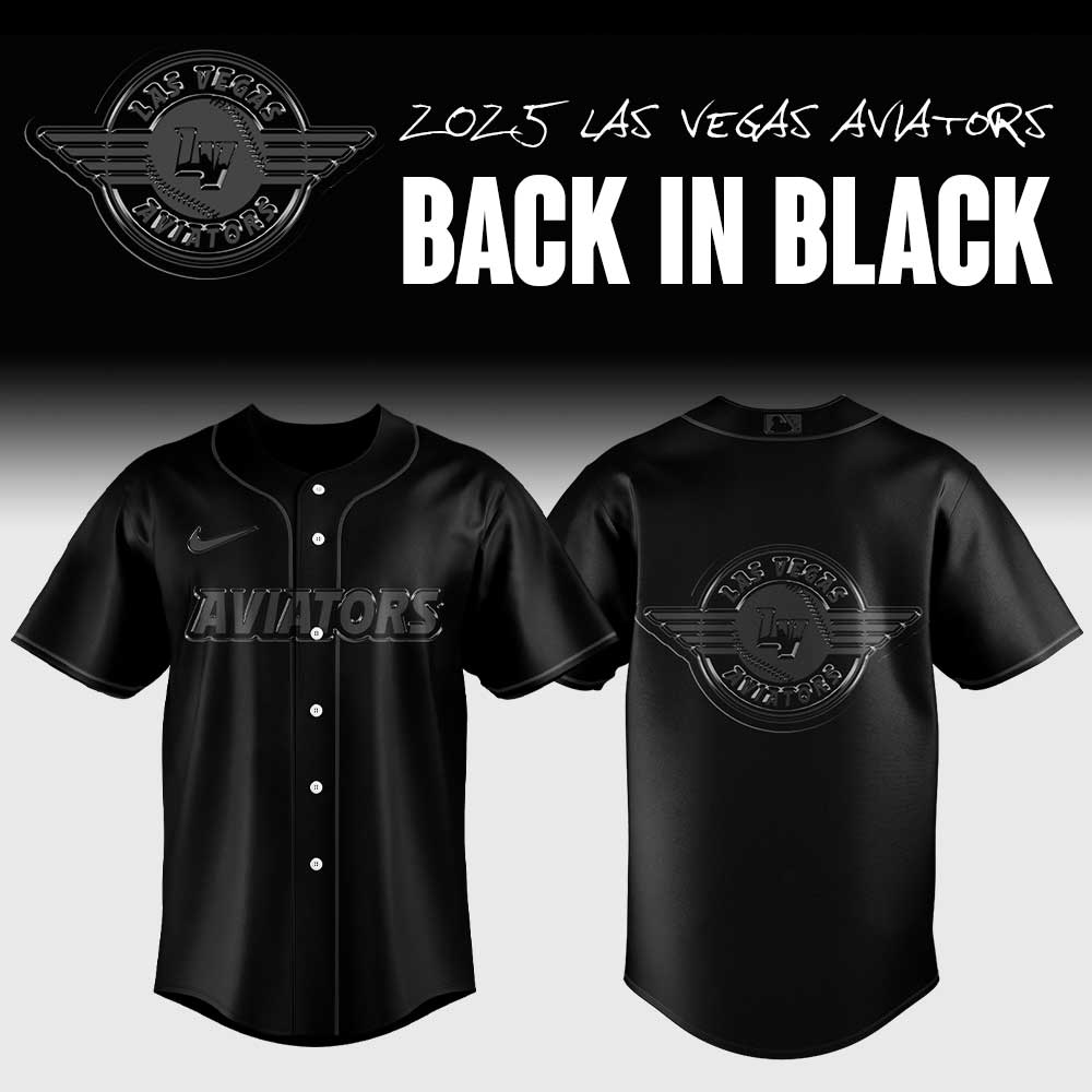 Las Vegas Aviators x Back In Black 2025 Baseball Jersey Las Vegas Aviators x Back In Black 2025 Baseball Jersey