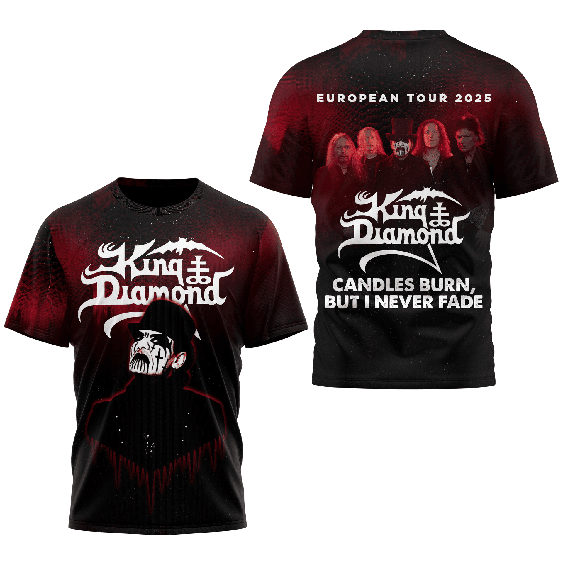 King Diamond Rock Band European Tour 2025 Special Shirt King Diamond Rock Band European Tour 2025 Special Shirt