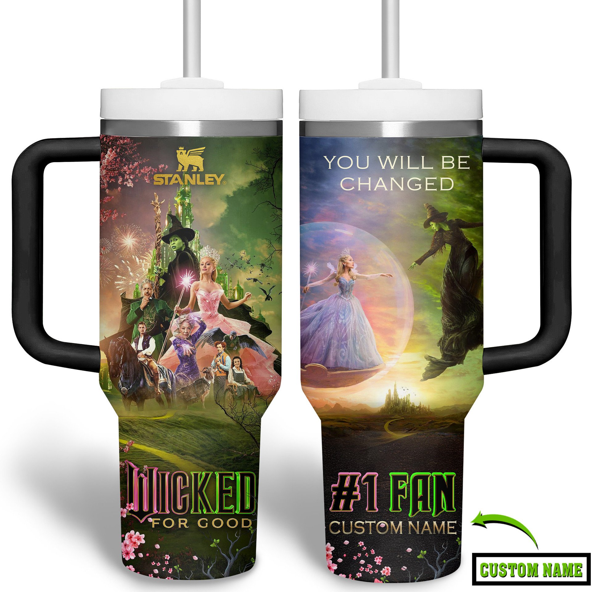 "WICKED FOR GOOD" Custom Name Stanley Tumbler "WICKED FOR GOOD" Custom Name Stanley Tumbler