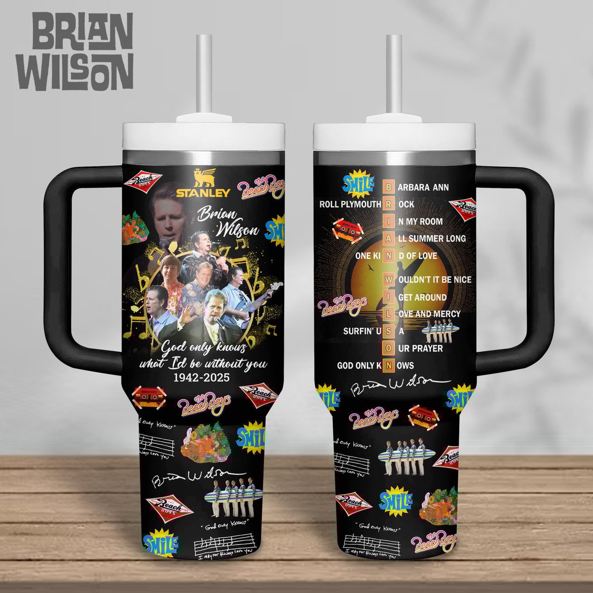 Brian Wilson The Beach Boys 1942-2025 Special 40oz Stanley Tumbler Brian Wilson The Beach Boys 1942-2025 Special 40oz Stanley Tumbler