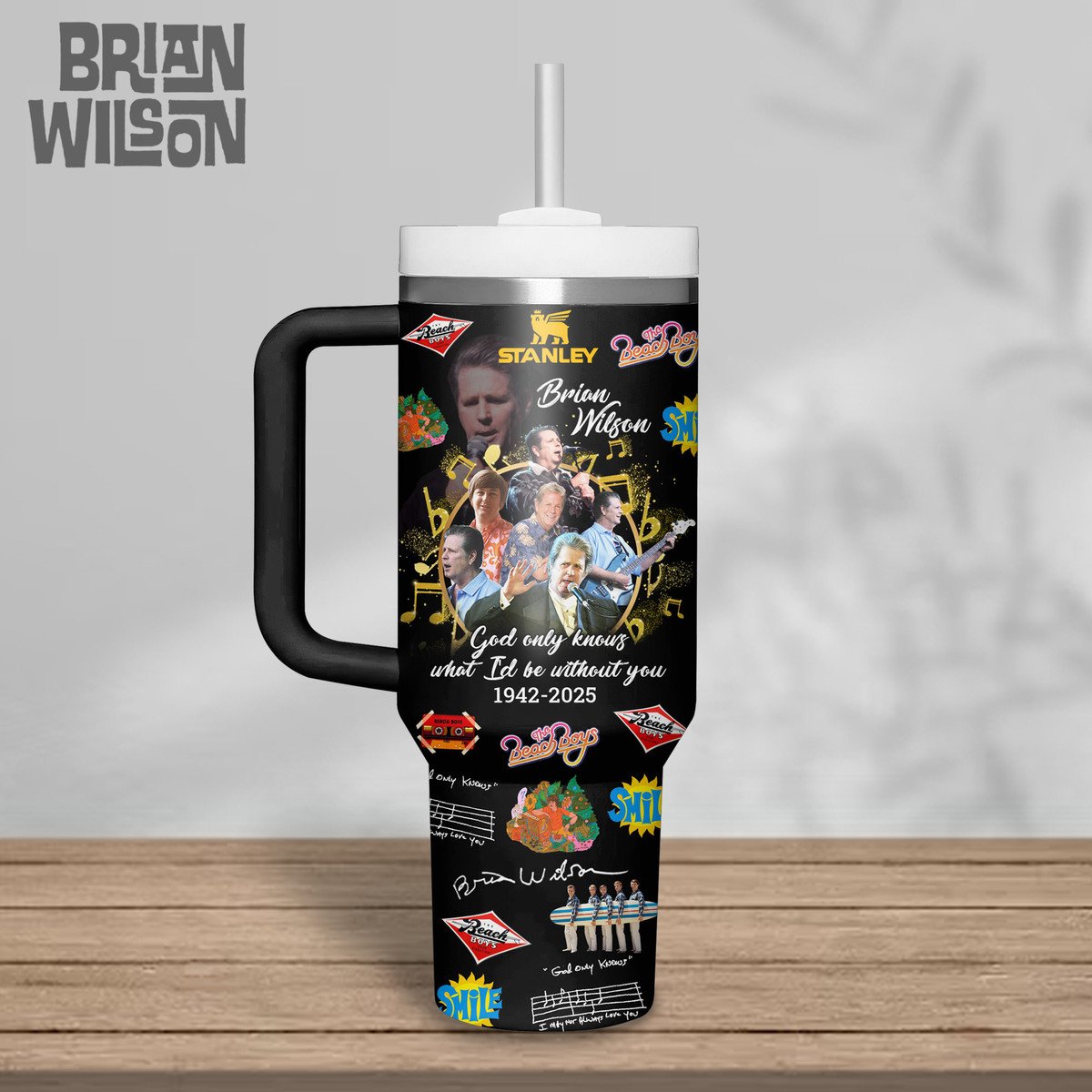 Brian Wilson The Beach Boys 1942-2025 Special 40oz Stanley Tumbler Brian Wilson The Beach Boys 1942-2025 Special 40oz Stanley Tumbler