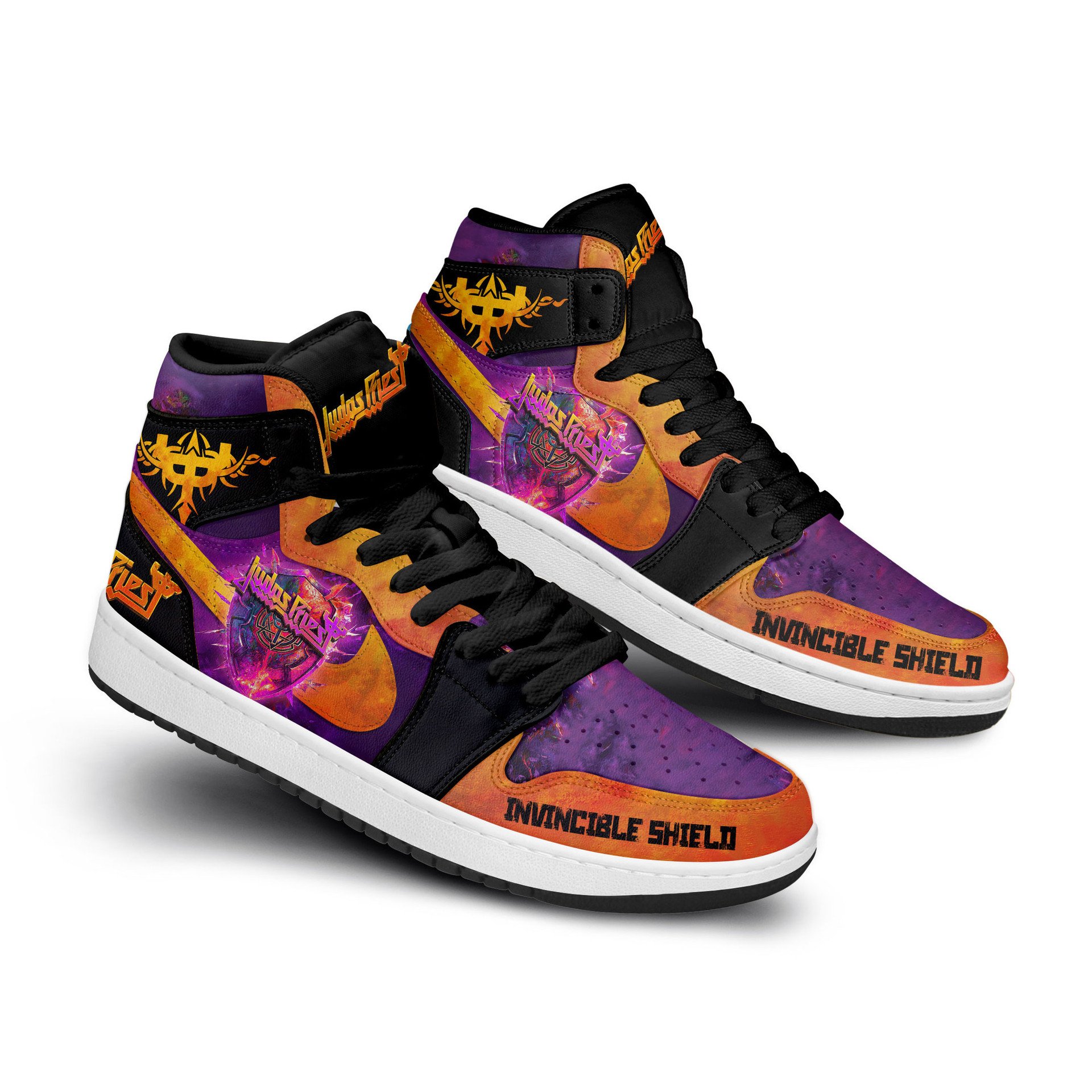 Judas Priest Shield Of Pain Tour 2025 Premium Air Jordan 1 Sneakers Judas Priest Shield Of Pain Tour 2025 Premium Air Jordan 1 Sneakers