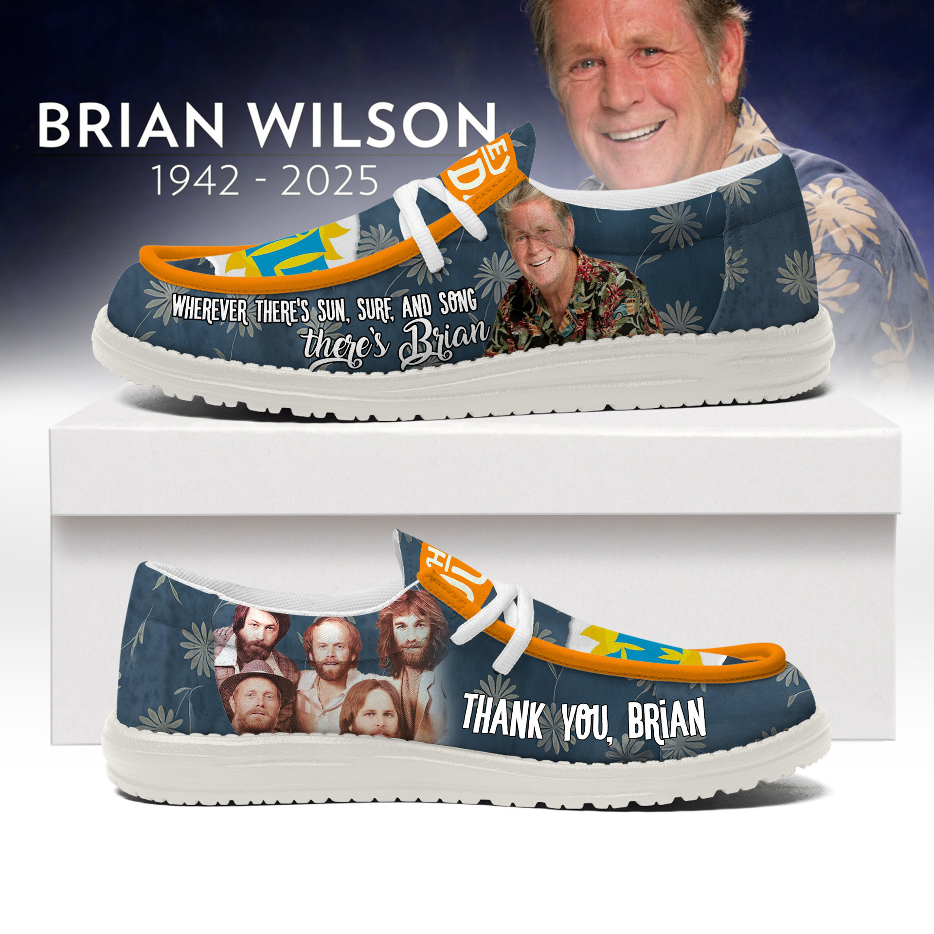 Brian Wilson Thank you for the memories Special Loafer Shoes Brian Wilson Thank you for the memories Special Loafer Shoes