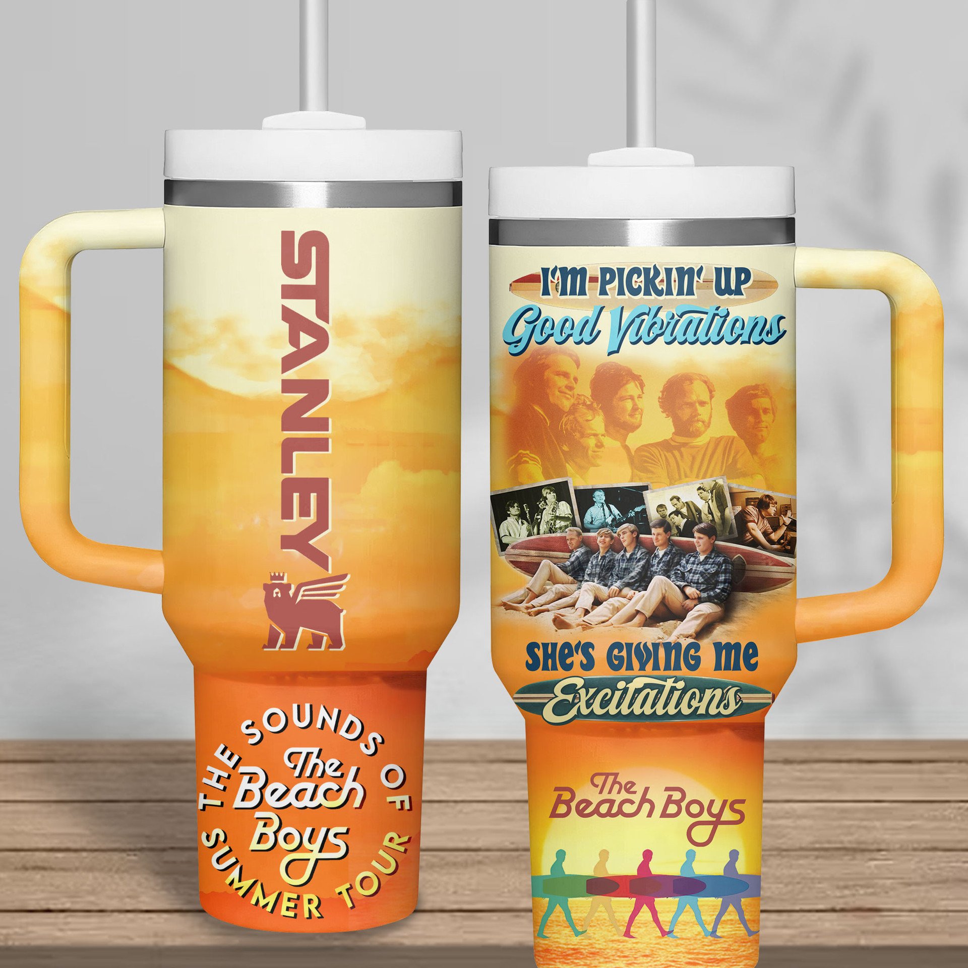 The Beach Boys "The Sound of Summer Tour 2025" Tumbler 40oz with Handle The Beach Boys "The Sound of Summer Tour 2025" Tumbler 40oz with Handle