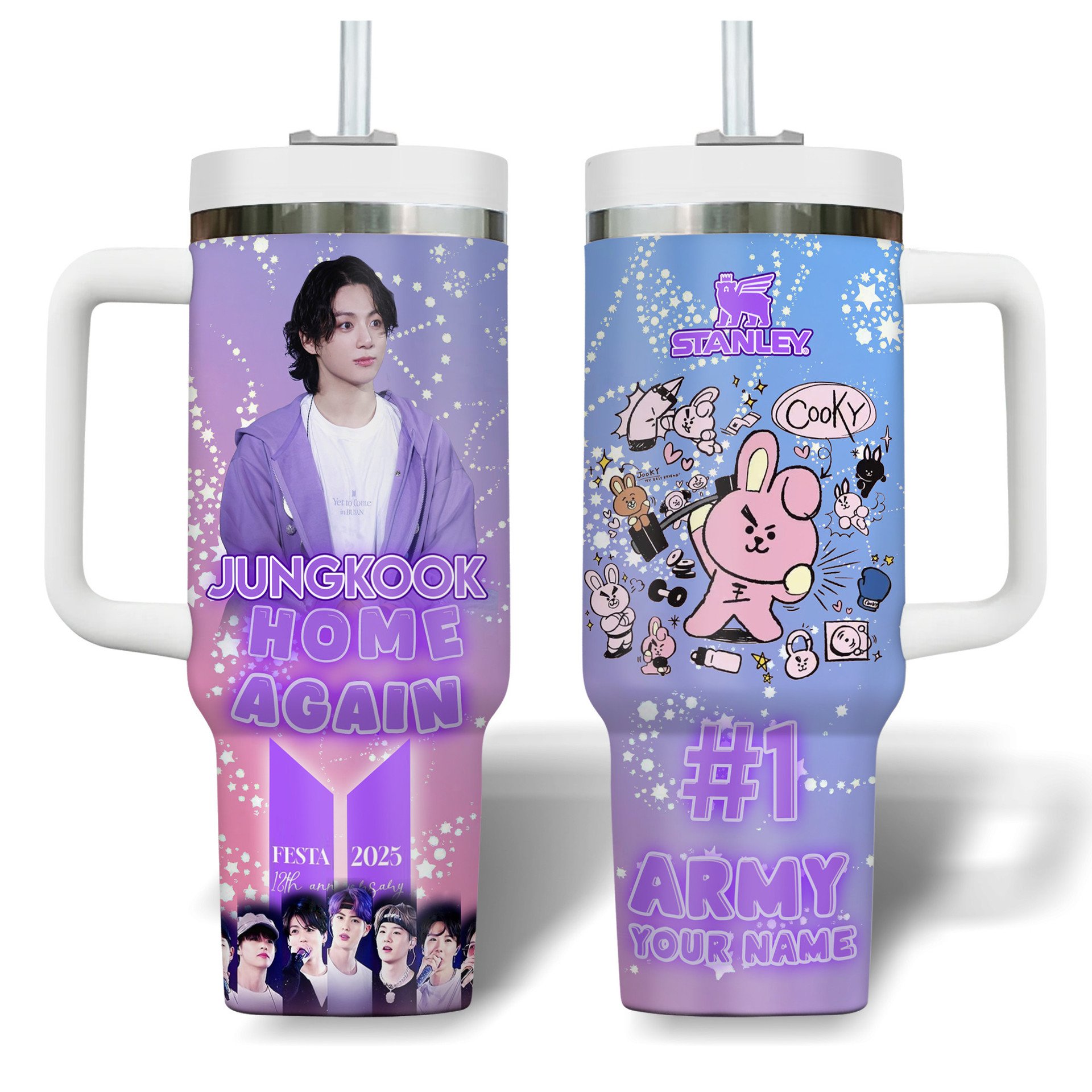 Jungkook BTS Home Again Festa 2025 Premium 40 oz Stanley Tumbler Jungkook BTS Home Again Festa 2025 Premium 40 oz Stanley Tumbler