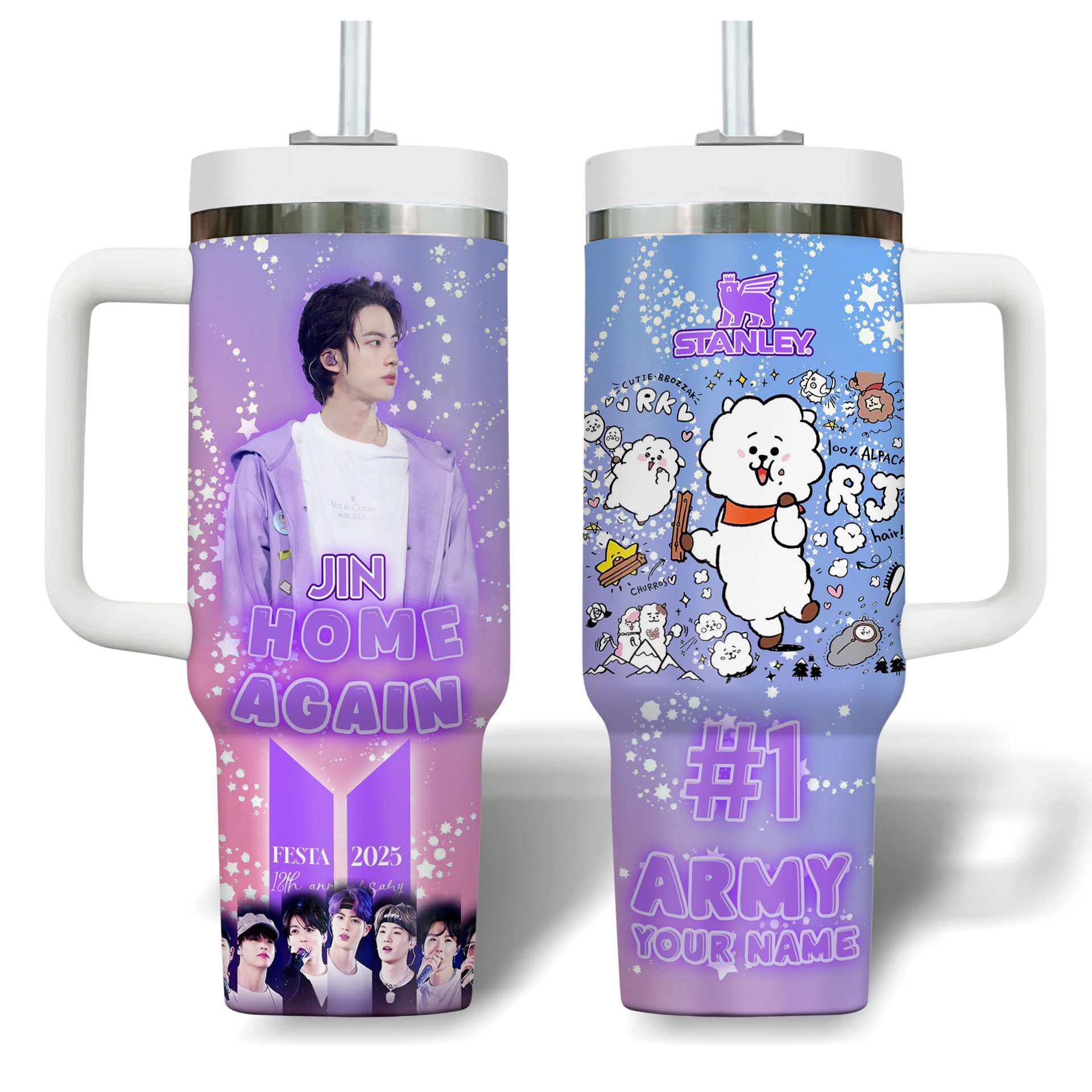 Jin BTS Home Again Festa 2025 Premium 40 oz Stanley Tumbler Jin BTS Home Again Festa 2025 Premium 40 oz Stanley Tumbler