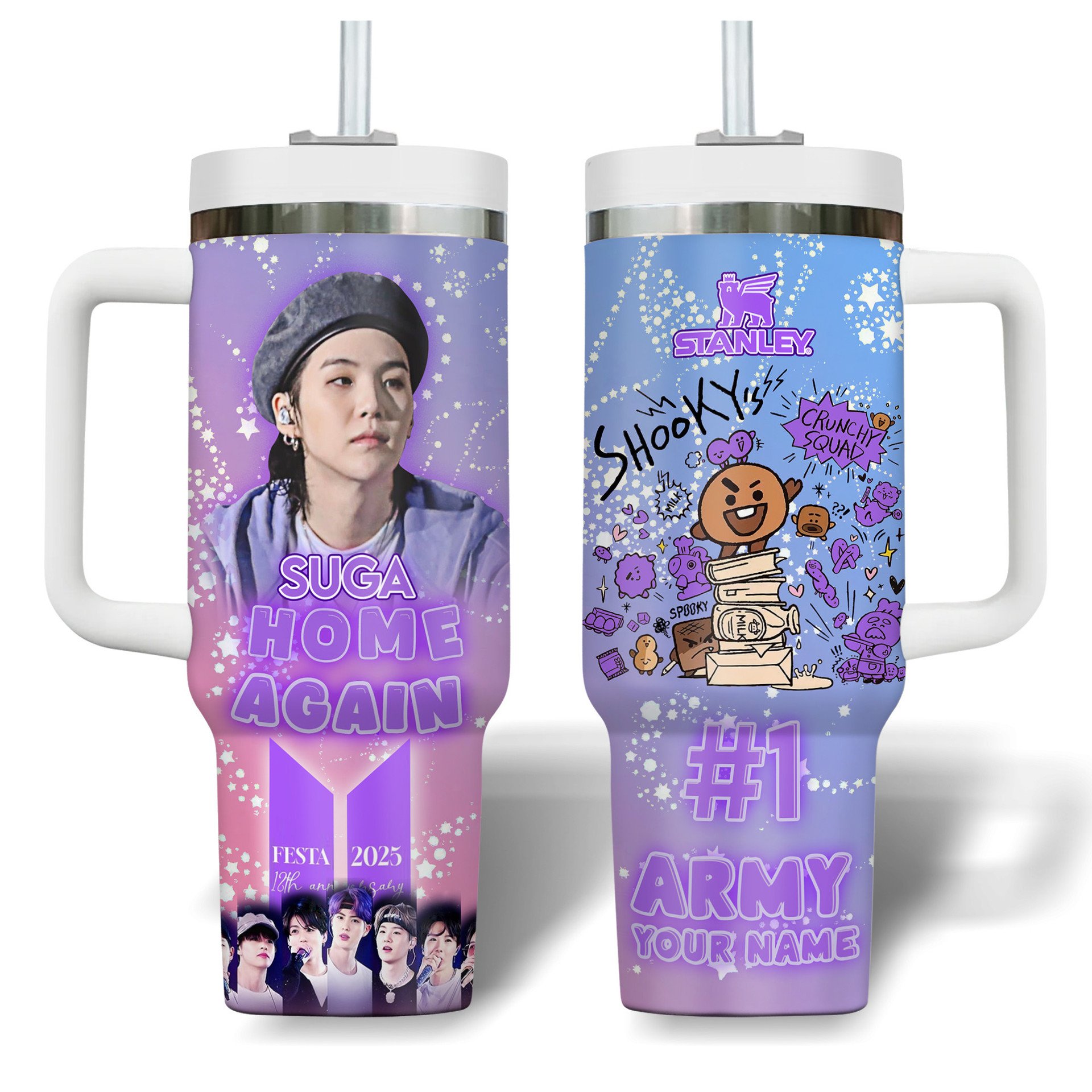 Suga BTS Home Again Festa 2025 Premium 40 oz Stanley Tumbler Suga BTS Home Again Festa 2025 Premium 40 oz Stanley Tumbler