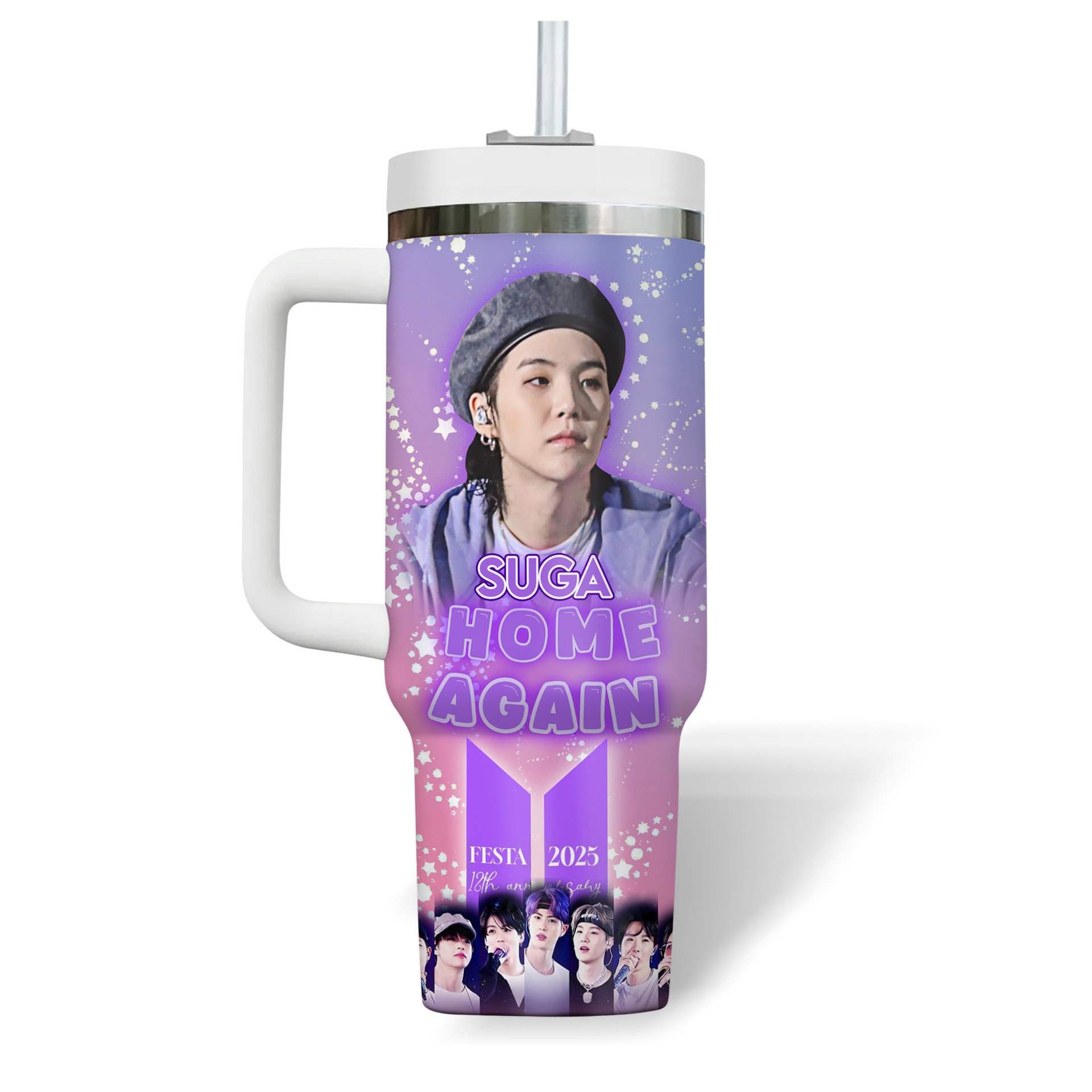 Suga BTS Home Again Festa 2025 Premium 40 oz Stanley Tumbler Suga BTS Home Again Festa 2025 Premium 40 oz Stanley Tumbler