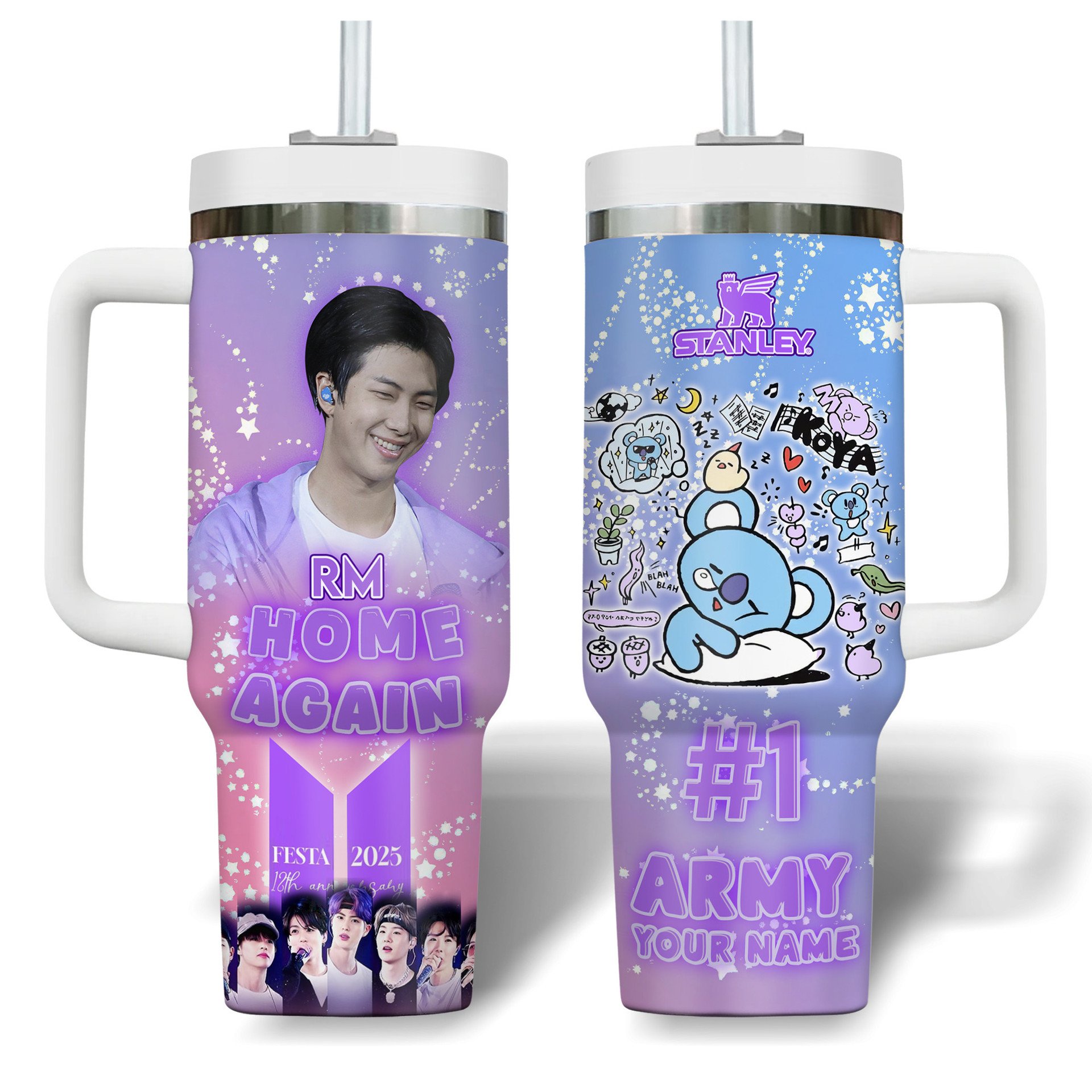 RM BTS Home Again Festa 2025 Premium 40 oz Stanley Tumbler RM BTS Home Again Festa 2025 Premium 40 oz Stanley Tumbler